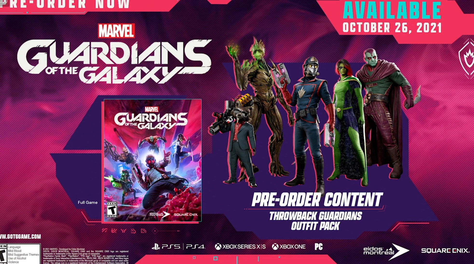Square Enix crée un jeu Guardians of the Galaxy qui ressemble à un MCU hors marque