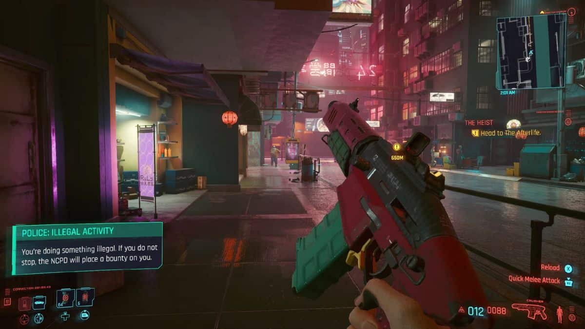 Comment ranger votre arme dans Cyberpunk 2077 et arrêter d’enfreindre la loi