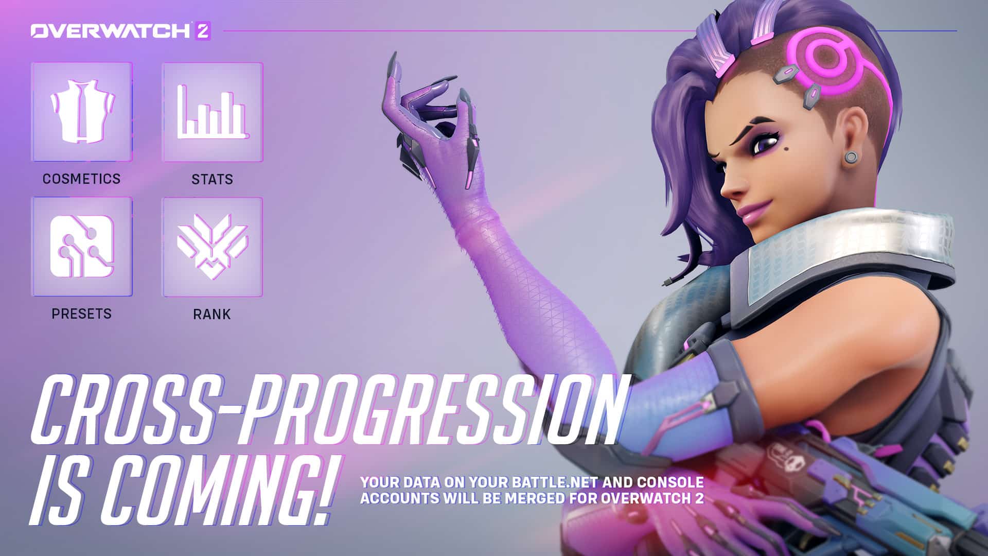 Overwatch 2 compte de progression croisée fusionnant le graphique de Blizzard avec Sombra