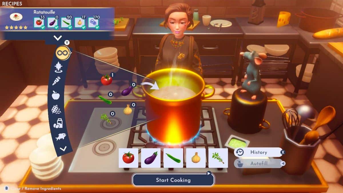 Comment faire la recette de la ratatouille dans Disney Dreamlight Valley