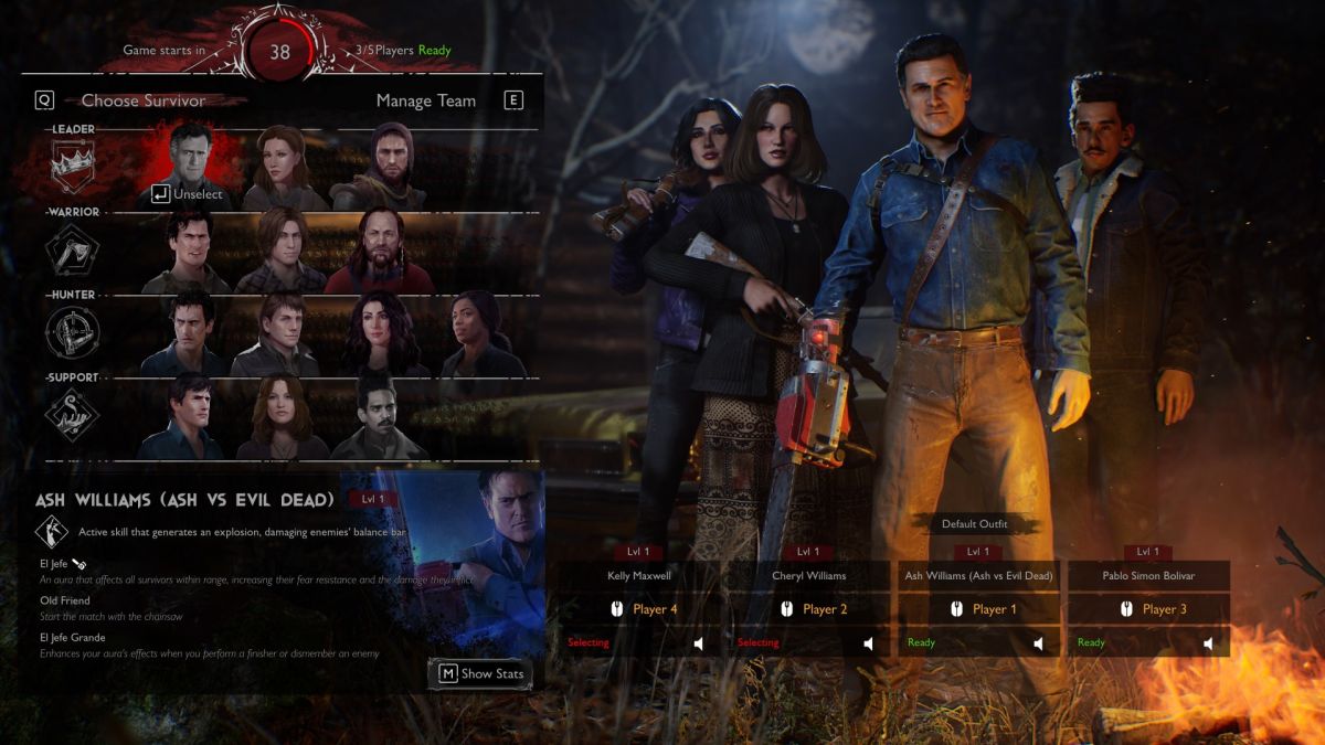 Toutes les classes du jeu Evil Dead