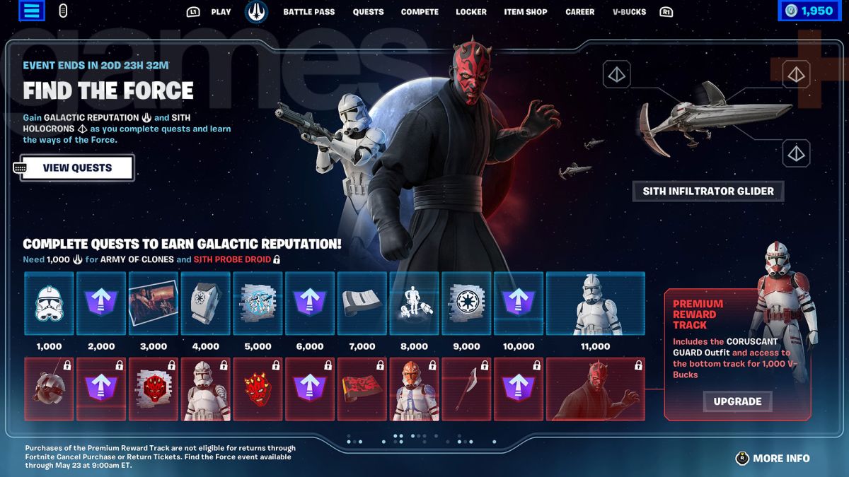 Passe de combat Fortnite Star Wars: comment collecter des holocrons Sith